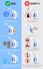 HiLIFE Steamer for Clothes, Portable Handheld Design, 240ml Big Capacity, 700W, Strong Penetrating Steam, Removes Wrinkle, for Home, Office(ONLY FOR 120V)-(Ocean Blue)