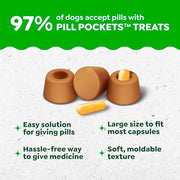Greenies Pill Pockets Large Size Dog Treats, Peanut Butter, 7.9 oz | Vet-recommended, masks pill smell & taste, moldable texture, capsule size, natural ingredients, no fillers, 7.9 oz. pouch