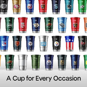 Top Cup NFL Philadelphia Eagles Aluminum Party Cups, 20oz, 20 Count | Made in the USA, Colder, Durable, Reusable, Recycleable, Dishwasher Safe