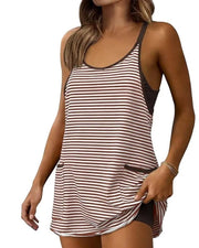 Striped Sleeveless Camisole Casual Jumpsuits