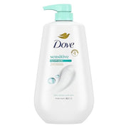 Dove Sensitive Skin Body Wash, 24hr Lotion-Soft Skin, 30.6 oz | Dove Sensitive Skin Body Wash soothes dry, sensitive skin with 24-hour hydration and a hypoallergenic formula.