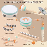 Toddlers Musical Instruments-Baby Montessori Wooden Toys for 18 Month+ | Kids Percussion Instruments Musical Toy for Preschool Kids,Christmas Birthday Gift for Baby Boys Girls