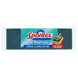 Spontex Washups General Purpose Sponge Scourers | 6.8 x 4 x 8.6cm | Pack of 4