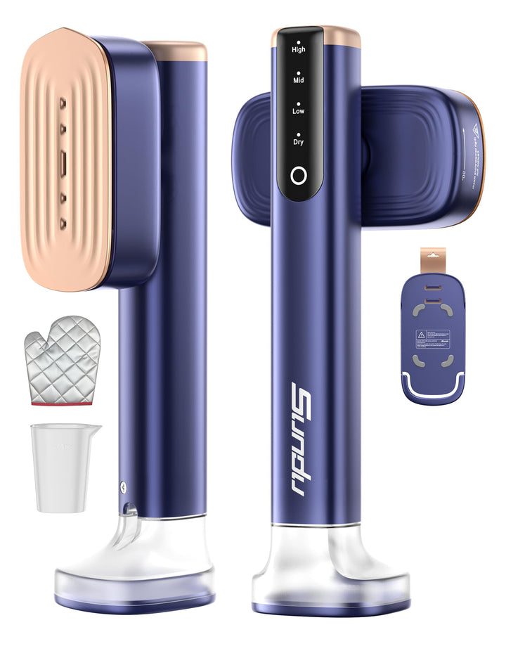 Sundu Steamer, 15s Heat-up, 180ml, Gloves, 35min for Travel & Home | Portable handheld garment steamer, 180ml water tank, includes ironing gloves, 35 minutes of continuous steam
