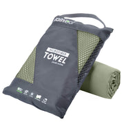 Rainleaf Microfiber Towel Quick Dry Camping & Travel & Gym Towel. Compact | Super Absorbent, Lightweight, Fast Drying. Suitable for Beach, Bath, Backpacking, Hiking, Swim. Army Green, 48 x 24 in