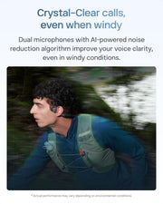 SHOKZ OpenRun Air 2 Bone Conduction Open-Ear Bluetooth Headphones，Black | Bundle with Hair Band；26.4g lightweight; Secure fit; PremiumPitch 3.0 sound; IP67; 10H battery; Running/cycling/hiking