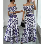 🌺 LIMITED-TIME 49% OFF! 💥 Women's Off-Shoulder Waist Cutout Daisy Printed Resort Dress – Flowy, Breezy, Tropical Chic ✨