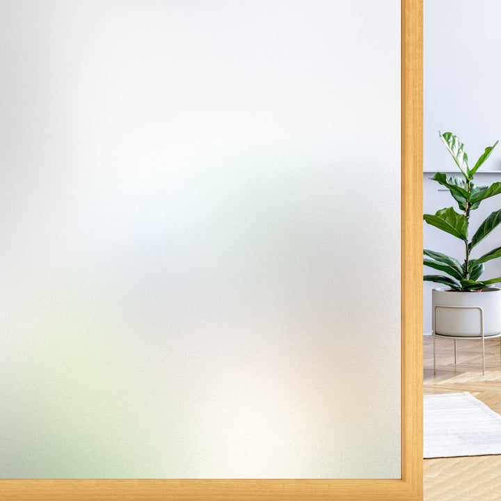rabbitgoo Frosted Window Film Privacy for Glass, Matt, 44.5x200cm | Glass Sticker Static Cling without Glue, Removable Opaque Coverings Anti-UV for Bathroom Home Office