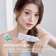 Dr.Althea 345 Relief Cream, 0.50 Fl Oz (Ver.2 - Pack of 1) | PDRN, Hyaluronic Acid for Instant Hydration, Blemish, Post-Acne Vegan Face Moisturizer with Centella, Non-comedogenic
