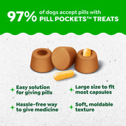 Greenies Pill Pockets Large Size Dog Treats, Peanut Butter, 7.9 oz | Vet-recommended, masks pill smell & taste, moldable texture, capsule size, natural ingredients, no fillers, 7.9 oz. pouch