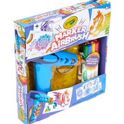 Crayola Marker Airbrush Spray Art Kit, 8 Washable Markers, 5 Stencils | Arts & Crafts Toys for Kids, Birthday, Holiday Gifts for Girls & Boys 6+, Battery-Powered Sprayer Kids Activities