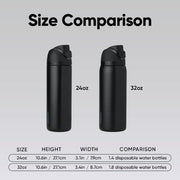 Owala FreeSip Stainless Steel Water Bottle 32 oz Very, Very Dark