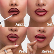 Sacheu Lip Liner STAY-N Peel Off Lip Stain, Longwear, p-INKED | Water-resistant, transfer & smudge-proof, lip tint with hyaluronic acid & vitamin E for conditioning benefits, matte finish