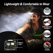 Blukar LED Headlamp Rechargeable, 2000L Super Bright Headlight Flashlight | 8 Modes & Stepless Dimming, Spotlight & Floodlight, Motion Sensor, IPX5 Waterproof for Camping,Hiking,Running,Fishing -2 Pack