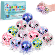 VESPRO 12 Pack Fidget Stress Balls for Adults, Cute Octopus Stress Ball | Features a soft, squeezable texture, Bulk Squishy Squeeze Ball Toys Set for Classroom Prizes and Birthday Party Favors