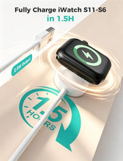 𝟐𝟎𝟐𝟔 𝐔𝐩𝐠𝐫𝐚𝐝𝐞𝐝 for Apple Watch Charger USB Magnetic Charging Cable Portable Wireless Charging Accessories Compatible with iWatch Series 12/11/10/9/8/7/6/5/4/3/2 SE-3.3FT