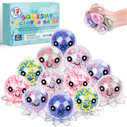 VESPRO 12 Pack Fidget Stress Balls for Adults, Cute Octopus Stress Ball | Features a soft, squeezable texture, Bulk Squishy Squeeze Ball Toys Set for Classroom Prizes and Birthday Party Favors