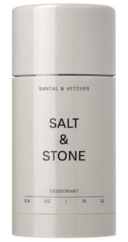 Salt & Stone Aluminum-Free Deodorant, Women & Men Santal & Vetiver 2.6 oz | Extra Strength 48 Hour Protection, Gender Neutral Scent, Made with Niacinamide, Spirulina, Magnesium & Antioxidants