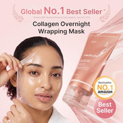 medicube Wrapping Mask Collagen - Overnight Peel Off Facial Mask | Elasticity & Hydration Care, Reduces Sagging & Dullness - Hydrolyzed Collagen For Glowing Skin, Korean Skin Care, 2.53 fl.oz