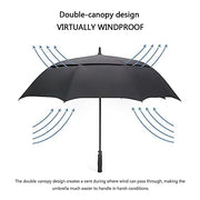G4Free 47/54/62/68/72 Inch Golf Umbrella Windproof Auto Open Large Umbrella | Oversized Stick Umbrella, Extra Large, Vented Double Canopy, Waterproof 210T Pongee Fabric, Fiberglass Frame, EVA Foam Handle