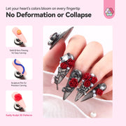 SAVILAND Non-Sticky 3D Sculpting Gel for Nail Art, 12 Colors Black White | No-Wipe, For Hand Carving 3D Art Design, Plant-Based Formula, Soak-Off, With Dual-End Sculpture Pen, Home and Salon Use