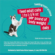 Friskies Purina Tasty Treasures Cat Food, Prime Filets Variety, (12) 5.5 oz | Chicken and tuna, chicken, ocean fish and turkey wet cat food in gravy or sauce, 100% complete & balanced for adult cats