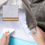EHEYCIGA Orthopedic Extra Large Dog Bed, Waterproof Washable XL Pet Bed 44" | Non-Slip Bottom and Egg-Crate Polyurethane Foam Big Dog Couch Bed with Washable Removable Cover, Grey