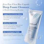 medicube Facial Cleanser Zero Pore Capsule Foam Cleanser | Daily Gentle Face Wash for Pore, Blackhead & Skin Texture Care, AHA BHA PHA for Deep Cleansing, Korean Skincare, 4.23 oz