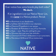 Native Clean Body Wash, Gentle & pH-balanced for Sensitive Skin, 24-Hr Freshness for Women & Men, Vegan & Cruelty-Free, Free of Sulfates, Parabens & Phthalates, Coconut & Vanilla, 36 oz