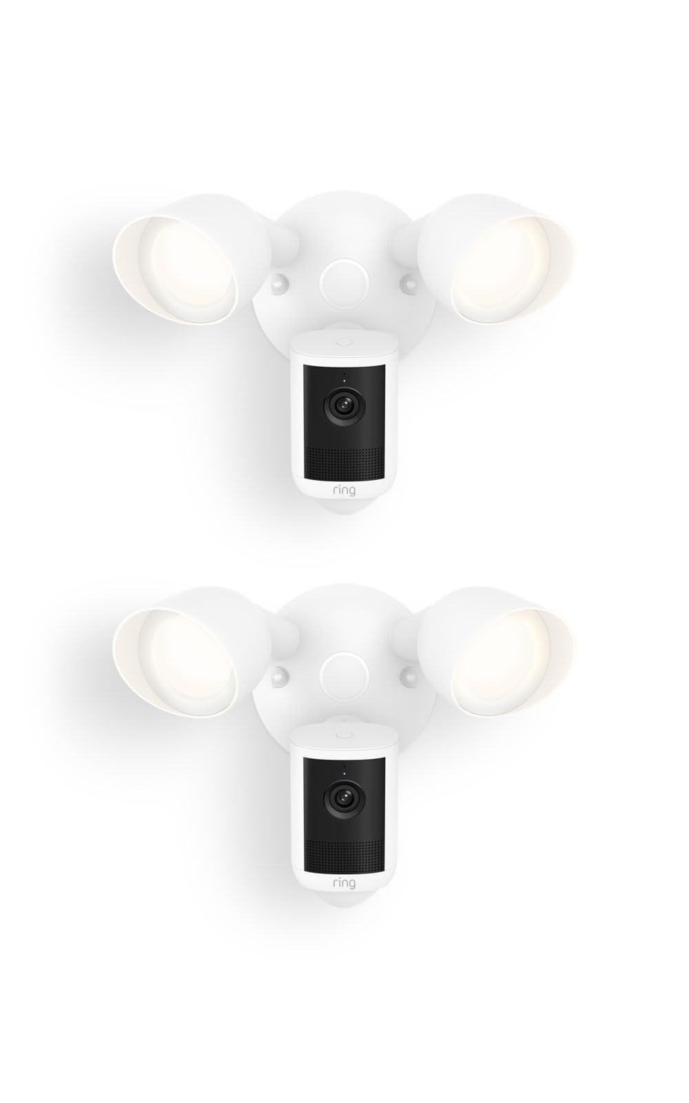 Ring Floodlight Cam 2K (newest model), Wired, Home or business security, Wide-Angle Retinal 2K Video, 6x Enhanced Zoom, Ultra-Bright Floodlights, 2-Pack, White