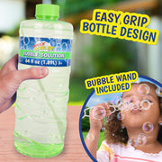Sunny Days Entertainment Bubble Solution 64 oz - Non-Toxic - 3+ Years | Includes Wand, Easy Grip Bottle, For Machines And Wands, 11 in Tall, 4.2 lb, Ages 36 Months Up, Holiday Theme