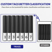 TRUGQ Toploader Binder Holds 324 Toploaders - 20 Toploaders | Waterproof PU Leather+Anti-Yellowing PP Inserts,Ridge Tab Sorting Portable top loader binder for cards For Sports/Game Cards