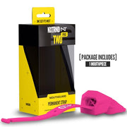Nxtrnd Two Pro Football Mouth Guard, Permanent Strap, Fits Adult & Youth (Pink)