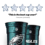 Top Cup NFL Philadelphia Eagles Aluminum Party Cups, 20oz, 20 Count | Made in the USA, Colder, Durable, Reusable, Recycleable, Dishwasher Safe