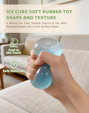 Coconut Oil Squishy, Coconut Oil Slow Rising Squeeze Stress Ball Clear Jelly Bubblegum Texture Coconut Oil Squishy Toy (Blue)