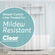 BigFoot Clear Shower Curtain - 72x72 Odorless Plastic with Magnets, Washable Long Bathroom Curtain - Premium PEVA Waterproof Bath Curtain, Rust-Proof Bathroom Essentials