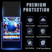 TRUGQ 3"x4" Toploaders Card Protectors,100 Hard Holders + 100 Soft Sleeves | 35PT Standard Size for Baseball, Football & Sports Trading Cards