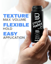 L3 Level 3 Hair Texture Powder for Men, Volume, Natural Look, 30 g | Styling powder, hair texturizer, non-greasy finish, buildable hold, easy application, small 30 g size