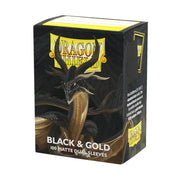 Dragon Shield | Matte Dual Standard Size Card Sleeves | 100ct - Smooth & Tough Premium TCG Sleeves - Compatible with Pokemon, One Piece, and Magic: The Gathering | Black & Gold