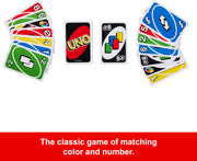 Mattel Games UNO Card Game, Ages 7+, 2-10 Players | Classic Card Game for Kids, Teens and Family Game Night, Colorblind Accessible & Customizable Cards (Amazon Exclusive)