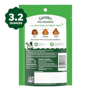 Greenies Pill Pockets Small Dog Treats, Chicken Flavor, 3.2 oz | Vet-recommended, masks pill smell & taste, easy pinch-close design, stress-free medicating, tablet size, 3.2 oz. Pouch