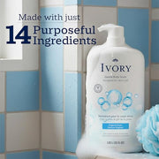 Ivory Body Wash Designed for the Whole Family, Original Scent, 35 fl oz | Gentle Formula for Sensitive Skin | Free of Dyes, Parabens, & Phthalates | Plant-Based Cleaning Power Designed for Skin's pH