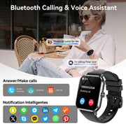 Smart Watch for Men Women, 1.83" HD Touch Screen with Bluetooth Call, IP68 Waterproof, 140+ Sport Modes, Fitness Tracker with Heart Rate & Sleep Monitor, Pedometer, Compatible with Android iPhone
