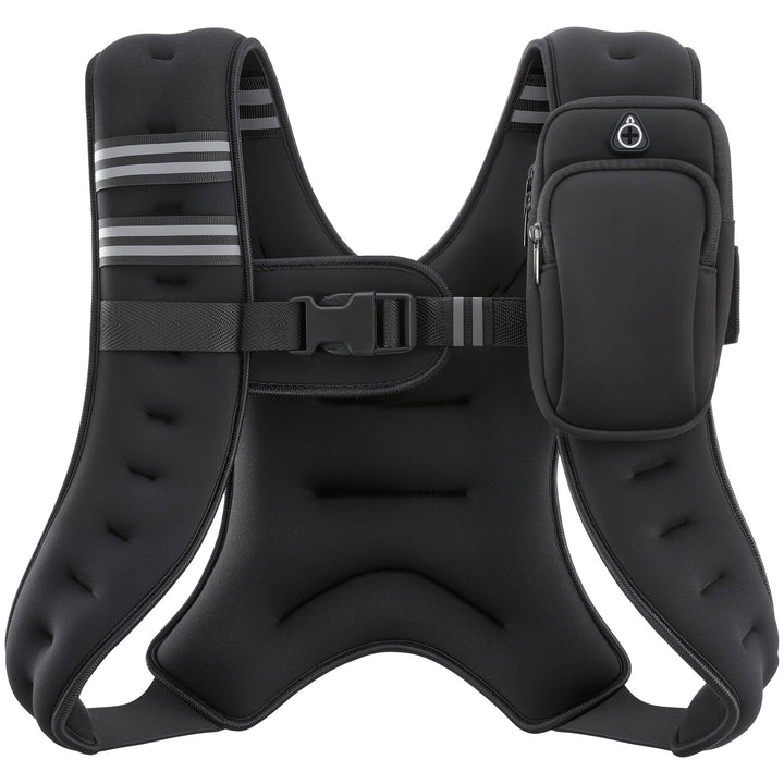 ZELUS Weighted Vest, 6lb/8lb/12lb/16lb/20lb/25lb/30lb Weight Vest with Reflective Stripe for Workout, Strength Training, Running, Fitness, Muscle Building, Weight Loss, Weightlifting