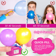 IDAODAN Electric Balloon Pump, Portable Electric Balloon Blower Machine Inflator Air Pump for Party Decorations