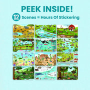 Cupkin Animal Habitats Sticker Book | 12 Coloring & Activity, 500+ Stickers | Spiral-bound kids craft format with 12 activity scenes, 12 art pages, side-by-side viewing and easy-peel design for ages 2–8