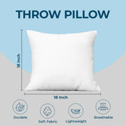 Utopia Bedding Throw Pillows, Decorative 18x18 Pillow Inserts, Set of 4 | Down alternative pillow insert with plush fluffy fill for beds sofas couches and chairs. Suitable for indoor outdoor use.