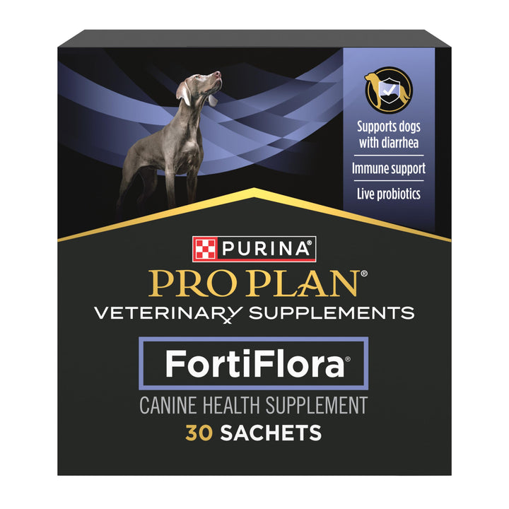 Purina Pro Plan Veterinary Supplements FortiFlora Dog Probiotic Supplement | FortiFlora Probiotic Supplement with strain of probiotics promotes intestinal health and can help management of diarrhea