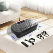 AXV Vibration Plate Exercise Machine Fitness Platform Body Vibrating Board | Curved Design 200W Powerful Oscillating 120 Level Shake Plate for Lymphatic Drainage Recovery Whole Body Toning With Handles