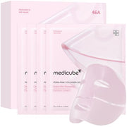 medicube Jelly Gel Mask with Salmon DNA PDRN Pink Collagen, Plump & Hydrate | Overnight Face Mask for Glass Glow Skin - Hydration, Firming, Moisturizing & Elasticity Care, Korean Skincare, 28g x 4ea